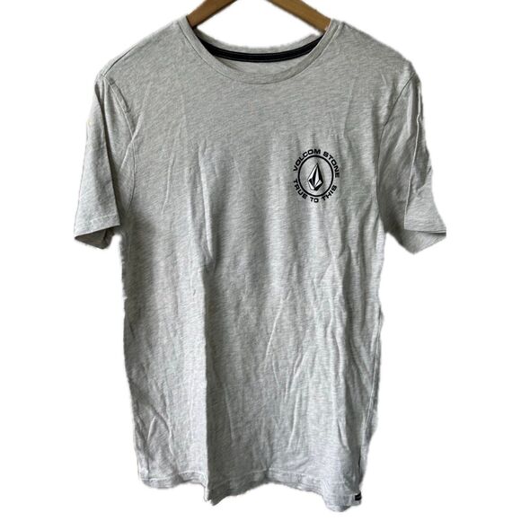 Volcom Men's Modern Fit True To This Heather Gray Cotton Blend T-Shirt M - Picture 1 of 6